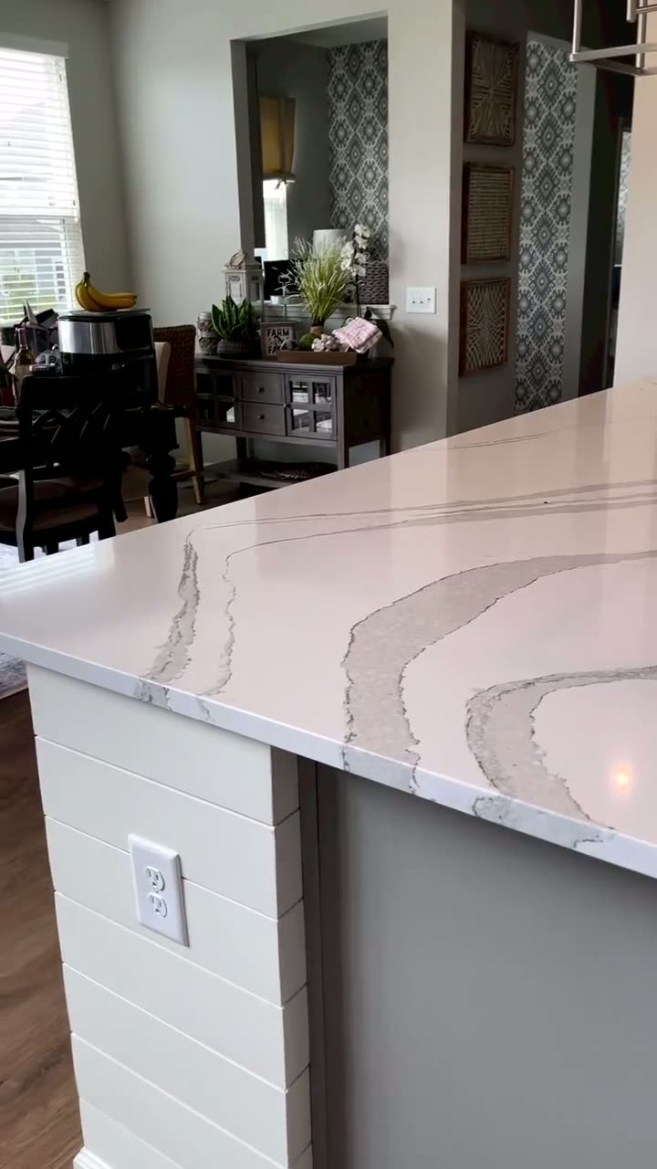 Cambria Britannica Kitchen — Chicago Stone Gallery workshop